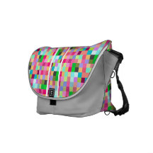 Pixelate Grey Messenger Bag