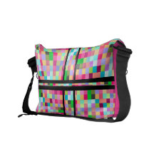 Pixelate Pink Messenger Bag