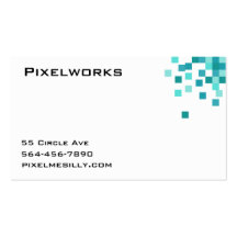 Pixelated Aqua Business Card