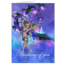 Pixie with Wishing Tree Greeting Card