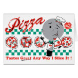 Pizza Any Way I Slice It Retro Card CUSTOMIZABLE