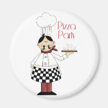 Pizza Birthday Party Fridge Magnet