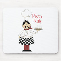 Pizza Birthday Party Mouse Mats