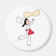 Pizza Chef Art Magnets