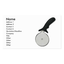 Pizza Cutter Profile Card Template Business Card Templates