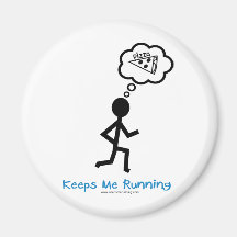 Pizza - Keeps Me Running Refrigerator Magnets