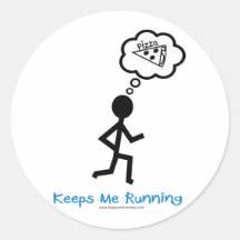 Pizza - Keeps Me Running Sticker