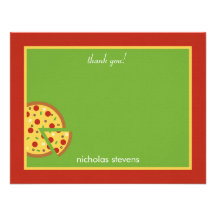 Pizza Slices - Thank You Card Invites