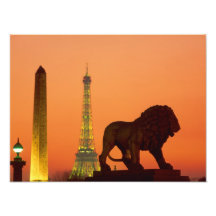 Place de la Concorde; Eiffel Tower; Obelisk; Photograph