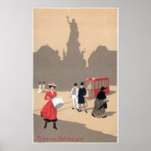 Place de la Republique Art Deco Scene Posters