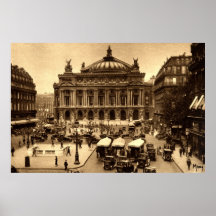 Place de l'Opera, Paris France c1925 Vintage Posters