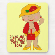 Placemat Girls Divas Are Born Not Made 2 Mousepad