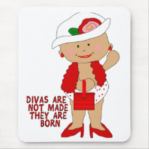 Placemat Girls Divas Are Born Not Made 4 Mousepad