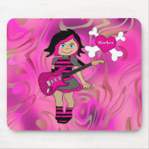 Placemat Kids Girl Rocker Girl Mousepad