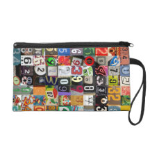Places of Pi Wristlet Clutch