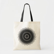Placid Black Whirlpool Canvas Bags