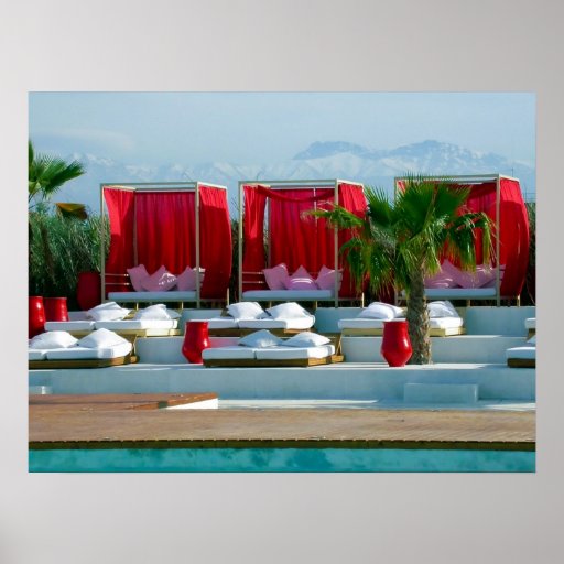 Plage Rouge Poster
