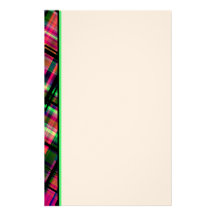 Plaid Brights Stationery