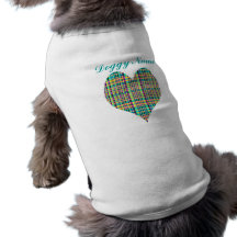Plaid Heart Pet Clothes