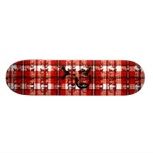 Plaid Is King RED Skate Board Deck