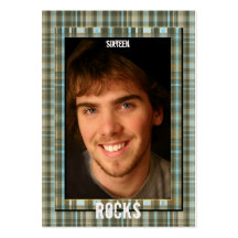 Plaid Senior Class of 2010 Photo Cards Business Card Templates