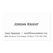 Plain and simple two tone business card