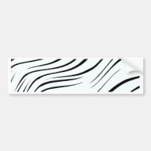 Plain Black And White Bumper Sticker