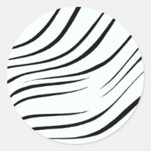 Plain Black And White Sticker