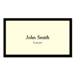 Plain Black Border Lawyer/Attorney Business Card