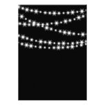 Plain Blank Black Twinkle Lights Invitations
