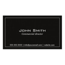 Plain Dark Commercial Director Business Card