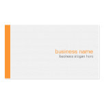 Plain Elegant Modern Simple Orange Stripe on White Business Card Template