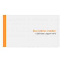 Plain Elegant Modern Simple Orange Stripe on White Business Card Template