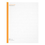 Plain Elegant Modern Simple Orange Stripe on White Letterhead Template