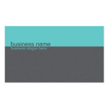 Plain Elegant Simple Turquiose / Grey Stripe Business Card Template