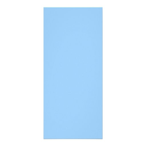 Plain Light Blue Background. Customized Rack Card