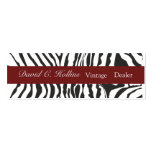 Plain Modern Zebra Business Card Template