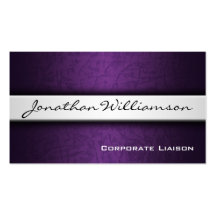 Plain Purple Modern Professional Business Card