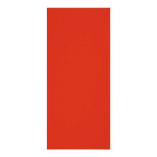 Plain Red Background. Personalised Rack Card