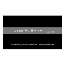 Plain,simple,elegant black business card.