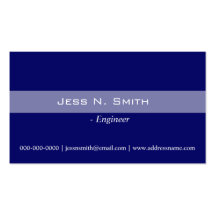 Plain,simple,elegant blue business card.