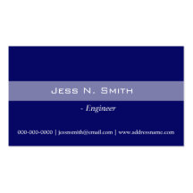 Plain,simple,elegant blue business card.