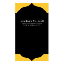 Plain & Simple Framed Black Vertical Business Card