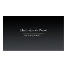 Plain & Simple Gradient Black Business Card