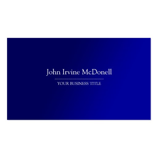 Plain & Simple Gradient Blue Business Card