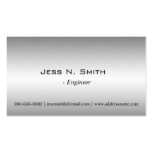 Plain,simple,metal shining business card.