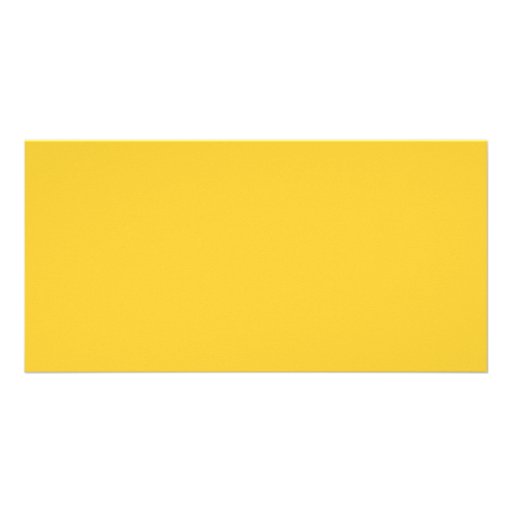 Plain Yellow Background. Personalized Photo Card