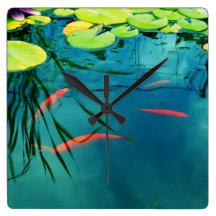 Plaisir Aquatique Square Wall Clock