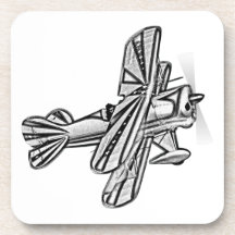 Plane - Avion (01) Dessous-de-verre