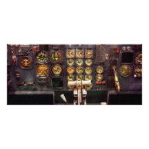 Plane - Cockpit - The controls are set Customized Rack Card